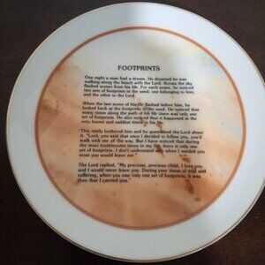 6.5" FOOTPRINTS IN THE SAND PLATE